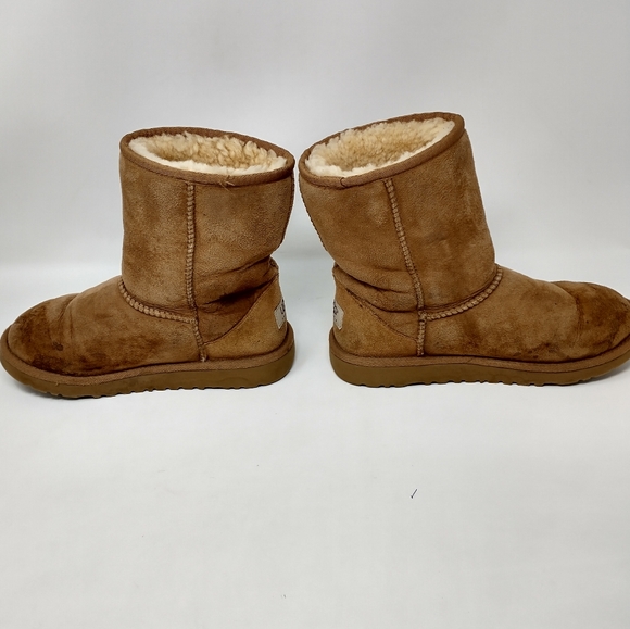 UGG Leather Suede Shearling Lined Calf Boots Youth Size 4Y, Women's Size 5.5 - Picture 7 of 12